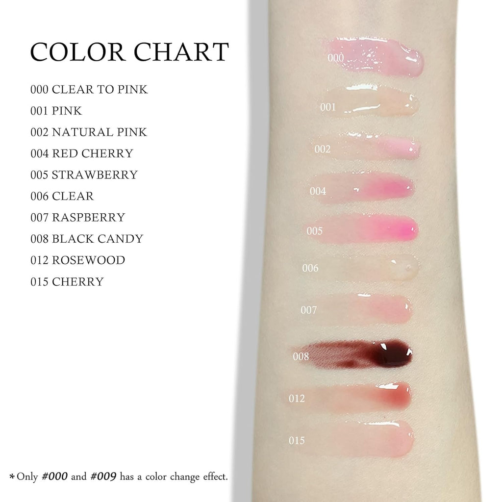 KYDA Hydrating Lip Glow Oil, Color Changing Tint, Moisturizing Lip Oil, Glossy Transparent Plumping Lip Gloss, Tinted Lip Oil for Lip Care and Dry Lips-Pearl Shimmer