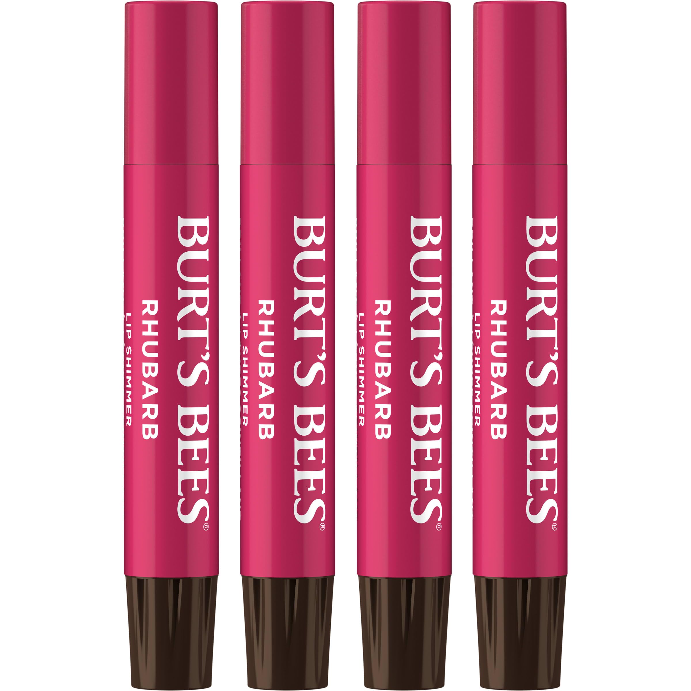 Burt's Bees Lip Shimmer Nude Collection, Tinted Lip Balm Stick, Moisturizing for All Day Hydration with Natural Glowy Pigmented Finish & Buildable Color, 3 Warm Shades; Value Pack, 3 Tubes x 0.09 Oz