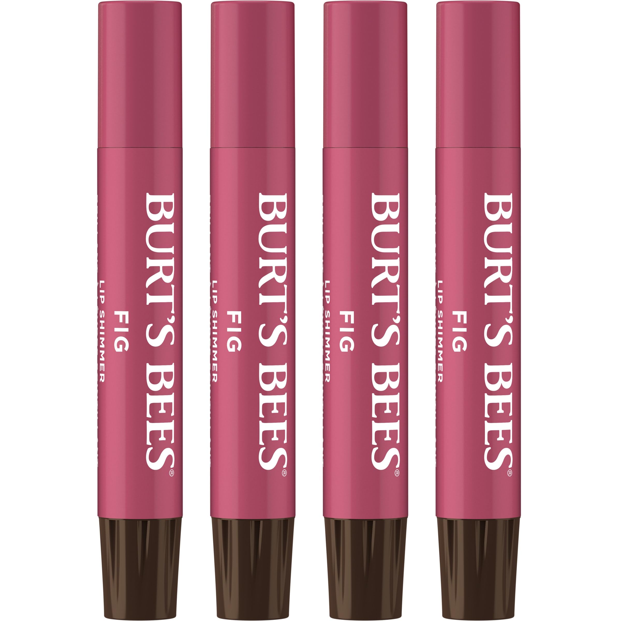 Burt's Bees Lip Shimmer Nude Collection, Tinted Lip Balm Stick, Moisturizing for All Day Hydration with Natural Glowy Pigmented Finish & Buildable Color, 3 Warm Shades; Value Pack, 3 Tubes x 0.09 Oz