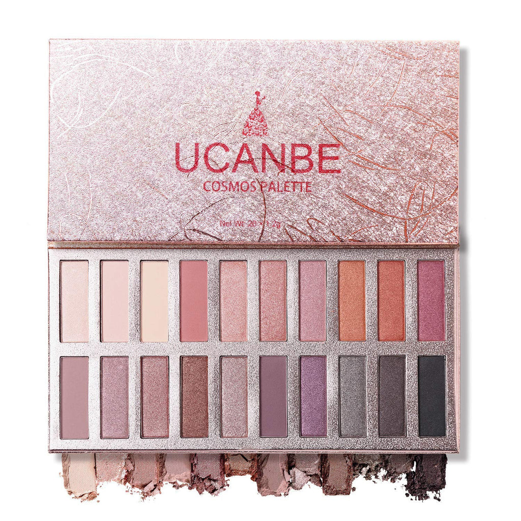 UCANBE Professional 18 Colors Aromas Nude Eyeshadow Palette Long Lasting Multi Reflective Shimmer Matte Glitter Pressed Pearls Eye Shadow Makeup Pallet Kit